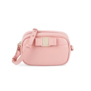 세일!Salvatore Ferragamo Vera Bow Leather Camera Bag