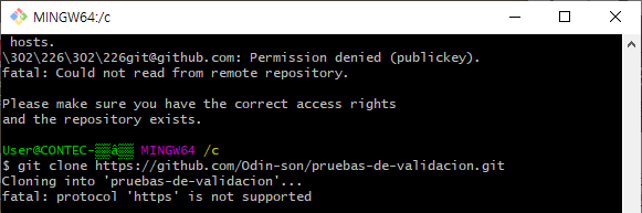 [윈도우] fatal: protocol 'https' is not supported : 네이버 블로그