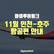 [항공권정보]11월 인천-호주 항공편 안내