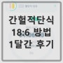 간헐적단식 18:6 방법 후기 ( 도움되는 어플& 채널)