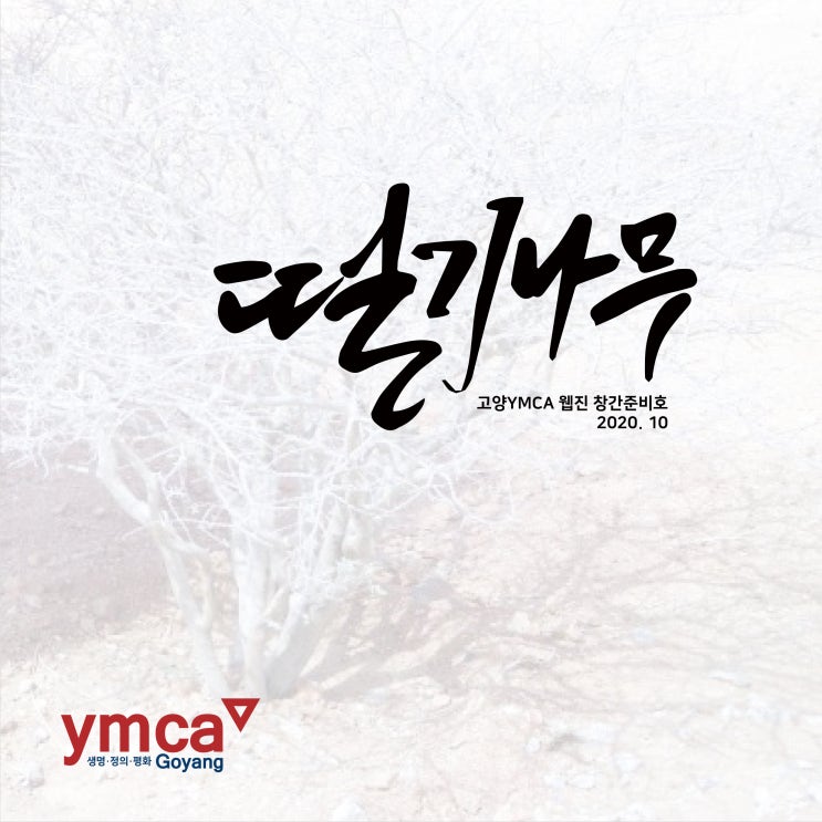 고양YMCA 웹진 '떨기나무' 창간준비 10월호 (양/단면 PDF, 이미지)