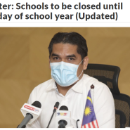 말레이시아 모든 학교 12월 17일까지 온라인 수업으로 대체 후 2021년 1월 20일 정상등교 재개 예정