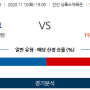 11월10일 화요일 KOVO한국배구 OK금융그룹 vs KB손해보험 국내배구분석 스포츠분석