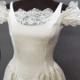 빈티지셀프웨딩드레스, 스몰웨딩을 웨한 웨딩드레스, 소매달린 공단도트90's vintageselfweddingdress