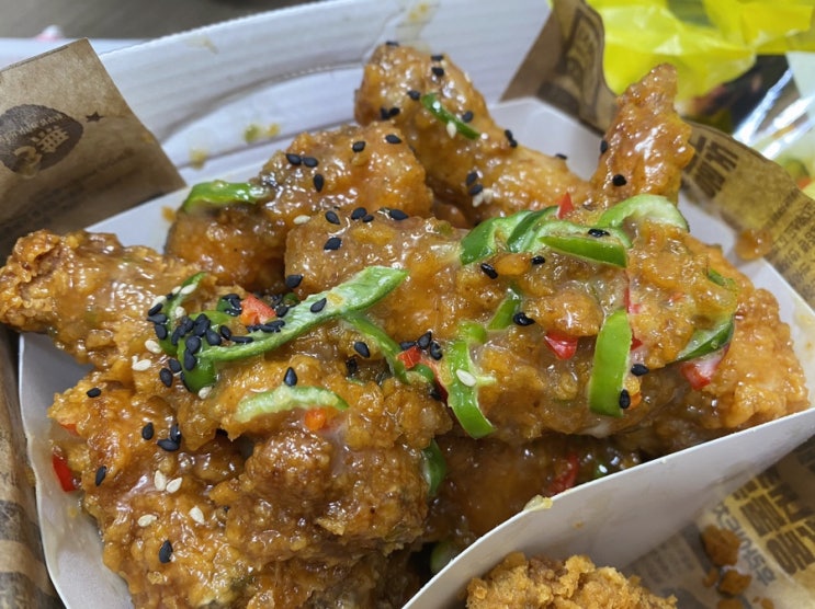 [전주/배달] : 자담치킨(전주평화점) : 맵슐랭 & 핫후라이드 : 네이버 블로그