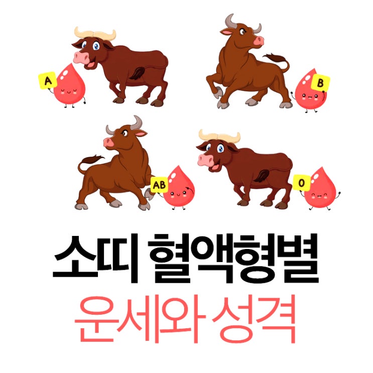 소띠 운세와 성격, 혈액형별로 알아보기 : 네이버 블로그