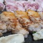북구 칠곡 맛집 고기집-꿀돼지 왕 소금구이/굴,미나리 삼합