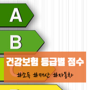 건강보험료의 소득, 재산, 자동차 등급별 점수가 산정되는 방법