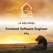 [유망스타트업] Frontend Softwarw Engineer (경력)