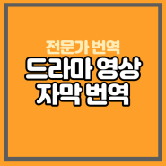 [영상번역] 드라마 자막 전문 번역