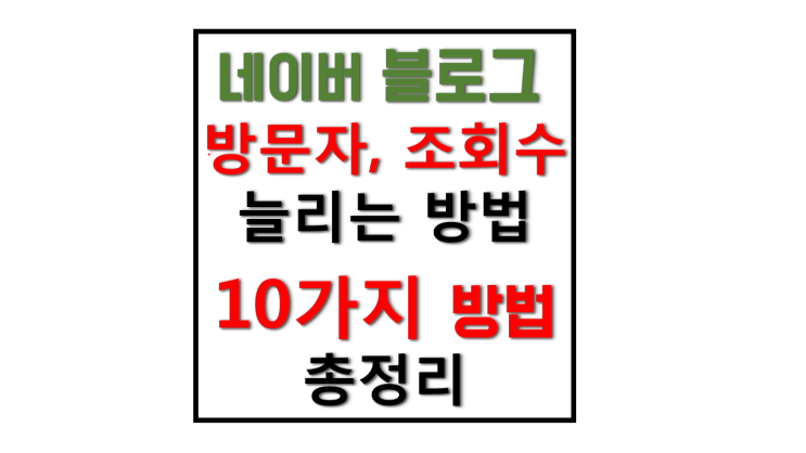 네이버 블로그 조회수 올리는 다양한 방법 지도 등록, 이미지 검색, 동영상 조회 : 네이버 블로그