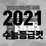 2021 수능 등급컷 / 2020 수능 등급컷