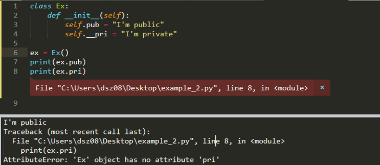 [Python] 파이썬 객체지향 - 접근 제한자 (public, private, protected) : 네이버 블로그