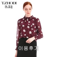 벨벳셔츠 TZhodi남성여성복 상점동이타입 2020가을 신제품 정교한 헨리넥 프린팅 풀오버 남방 T102603