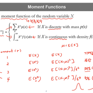 [확률통계] Moment Generating Functions (적률생성함수)