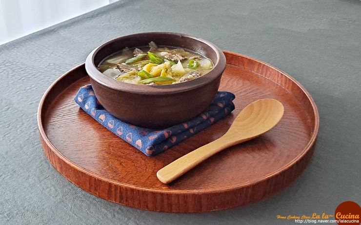 소고기 배추된장국 만들기 진한 국물맛이 굿 : 네이버 블로그