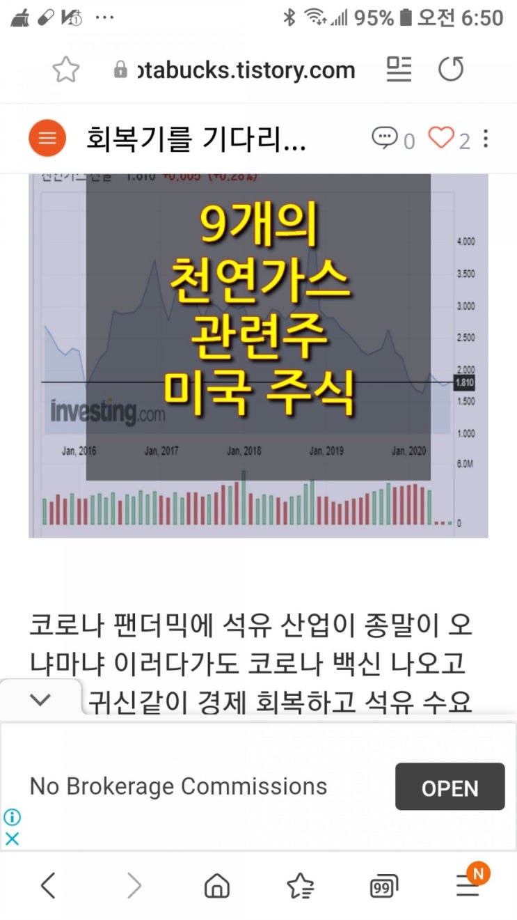 미국 9개천연가스 관련주. 777 : 네이버 블로그