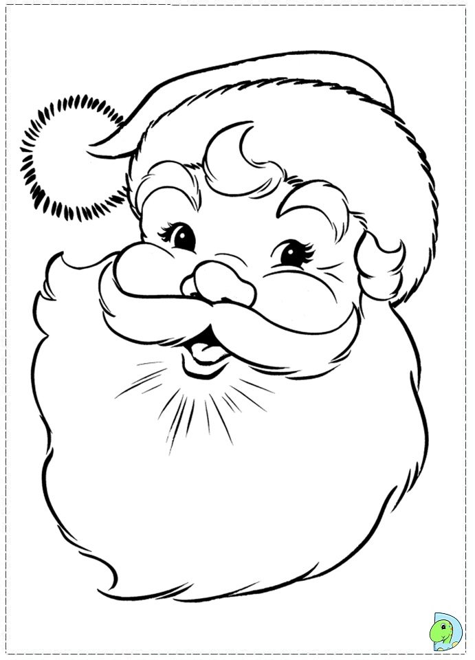 산타와 함께 있는 크리스마스 색칠 공부 페이지 순록