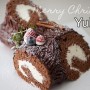 크리스마스케이크 부쉬드노엘 만들기 | 통나무케이크 | Christmas Chocolate Yule Log Cake Recipe | Buche de Noel Recipe