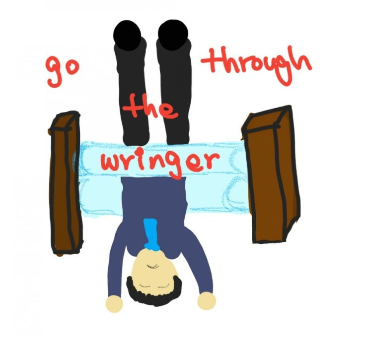 [미드로 배우는 영어표현] 11. go/put someone through the wringer : 네이버 블로그