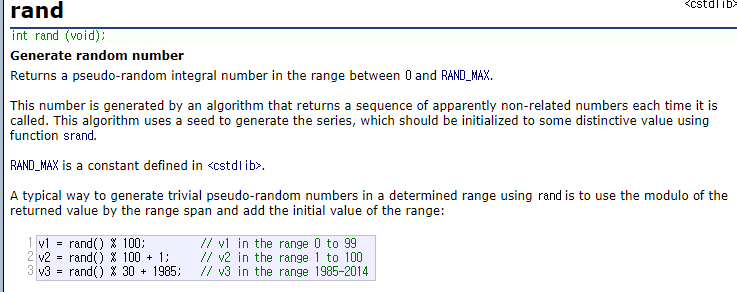 [c/c++] 난수 생성 - rand(),srand(), time() : 네이버 블로그