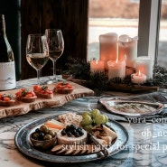 연말 홈파티 테이블 간단한 와인안주로 꾸미는 테이블