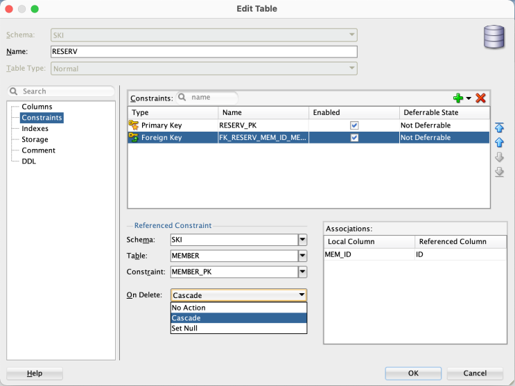 Oracle on delete cascade (캐스캐이드) 네이버 블로그