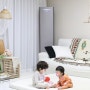 삼성 BESPOKE 무풍에어컨 무풍갤러리 아이있는 집이라 무풍냉방 해요.