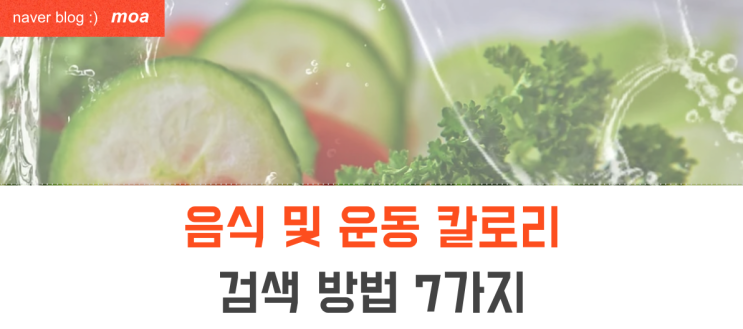 음식 운동 칼로리 계산기 및 검색 방법 7가지 추천 (사이트, 어플) : 네이버 블로그