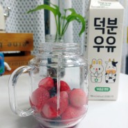 딸기,블루베리,바나나 쉐이크만들기 :) feat. 티타늄 레트로 미니믹서기