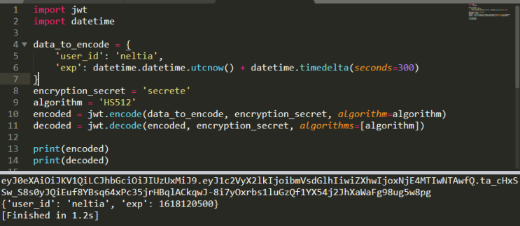 [Python Flask] 파이썬 플라스크 PyJWT로 JWT 토큰 생성 : 네이버 블로그