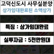 평택고덕신도시 사무실분양(매매) 삼성협력업체 임대완료 실투자금 5천