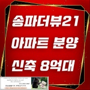 송파더뷰21-잠실 오금동 신축아파트분양 8억대