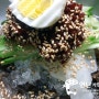 한우육수 여름철 별미 칡 비빔냉면 - 인천 연수동 맛고을길 먹자거리 맛집 연탄가면돼지