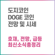 도지코인(DOGE,Dogecoin) 코인 전망 및 시세(호재, 스캠 분석)