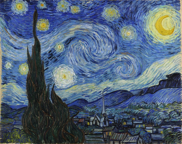 빈센트 반 고흐 Vincent Van Gogh / 별이 빛나는 밤 The Starry Night : 네이버 블로그