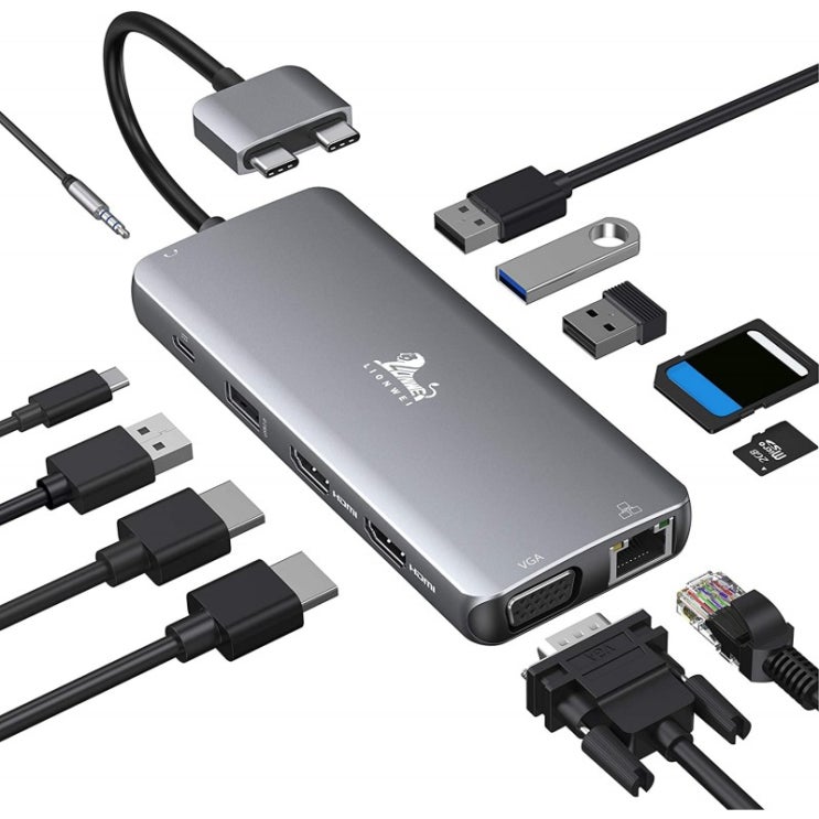 후기가 좋은 Dual Monitor Docking Station for MacBook Pro MacBook Air with ...