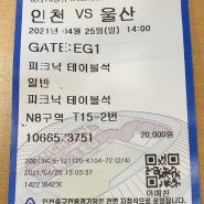 2021년4월25일 인천:울산전