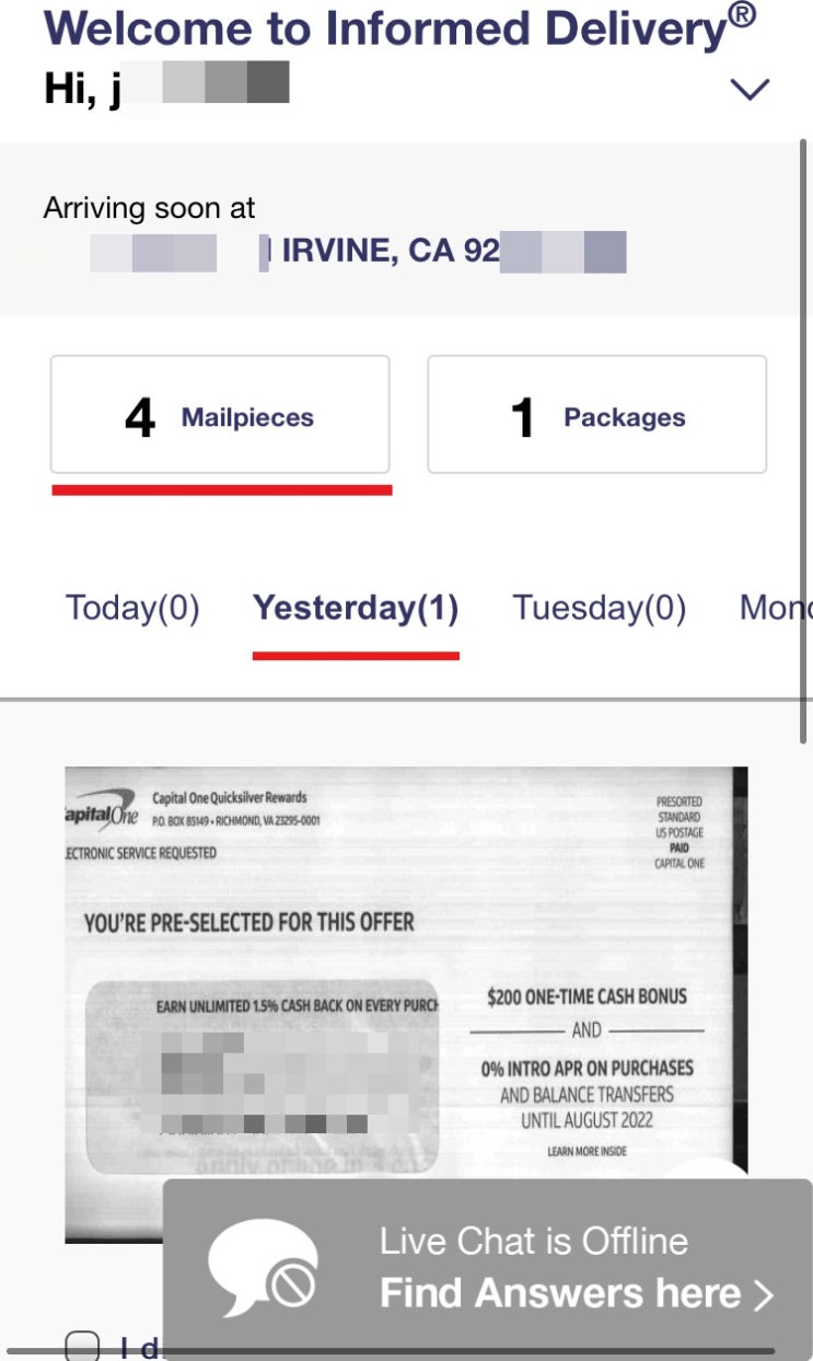 33. 미국 USPS 배송알림 서비스 Informed Delivery 가입하기 : 네이버 블로그