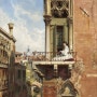 Ludwig Passini, <Anna Passini auf dem Balkon des Palazzo Priuli in Venedig (1866)>