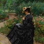 Marie-François Firmin-Girard, <Woman Sewing in a Garden (1875)>