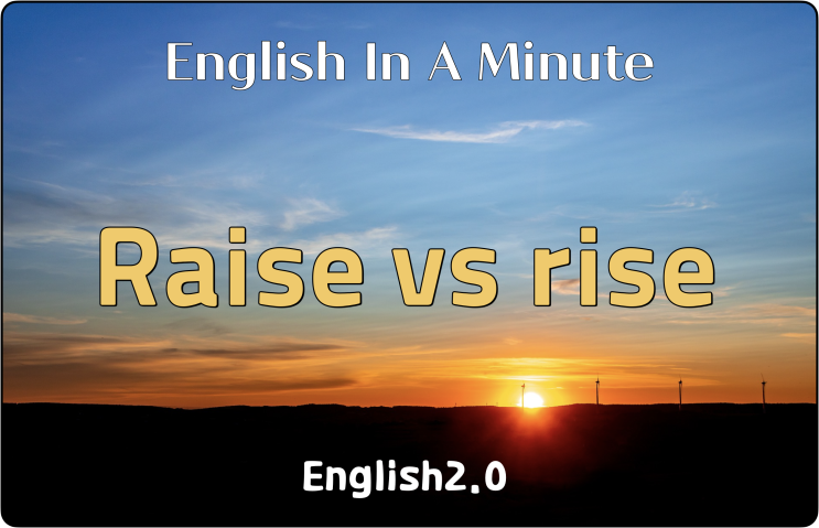 [1분영어]raise와 rise 차이 : 네이버 블로그
