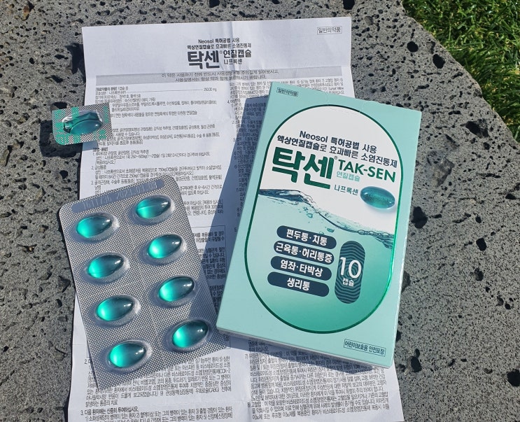 근육통에 탁센 연질캡슐 챙겨봤어요 : 네이버 블로그
