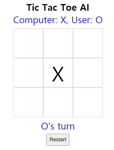 [Web] Tic Tac Toe AI - html, css, javaScript : 네이버 블로그