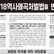5.17일자 조선일보 신문광고 <광주시민은 5.18역사왜곡처벌법을 반대해야 한다.>