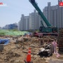 부산 명지건축 공사현장 지하벽체 거푸집 작업 중 2021.5.19