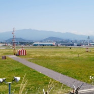 한라산 뷰맛집 제주공항 활주로 뒷길 (올레 17코스 中)