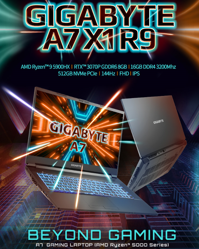 기가바이트, AMD 라이젠 세잔 R9 5900HX와 RTX 3070 게이밍 노트북 ‘A7 X1 R9’ 출시 : 네이버 블로그