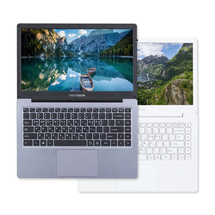 당신만 모르는 NEXTBOOK 넥스트북 NB141LTN41 윈도우10프로 180도열림 제미니레이크 14형 FHD 노트북, 화이트 ...