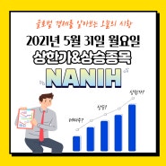 2021년 5월 31일 월요일 오늘의상한가&상승종목 그이유 총정리!